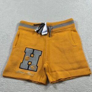 Atlanta Hawks NBA x Keiser Clark‎ No Caller ID Knit Shorts - Yellow/Gray Size XL